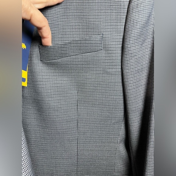 Stafford NWT Signature Sport Coat size 42 Navy/Gray  Houndstooth w/Pockets - Picture 9 of 12